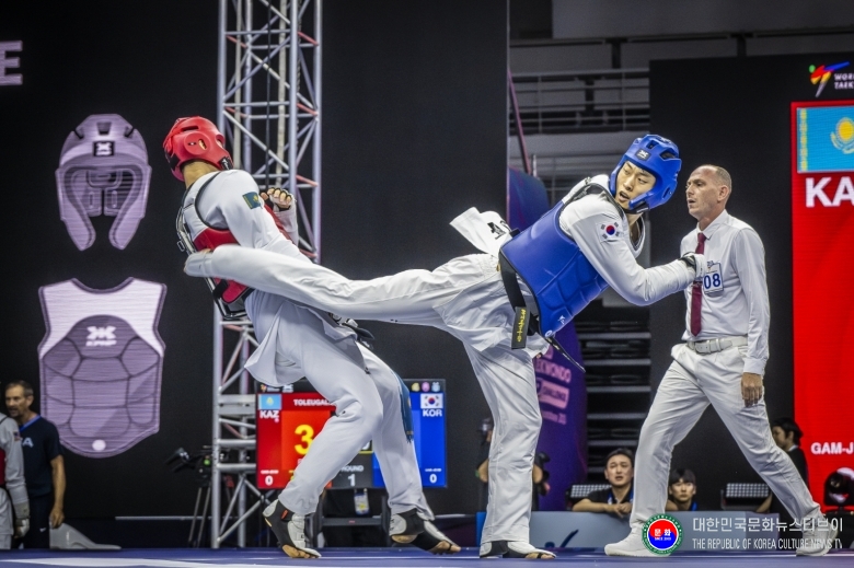 기사 2026.03.03.(화) 1-3 사진 3. 2025 세계 태권도 그랑프리 챌린지(강재권 선수(청) 경기 모습).jpg