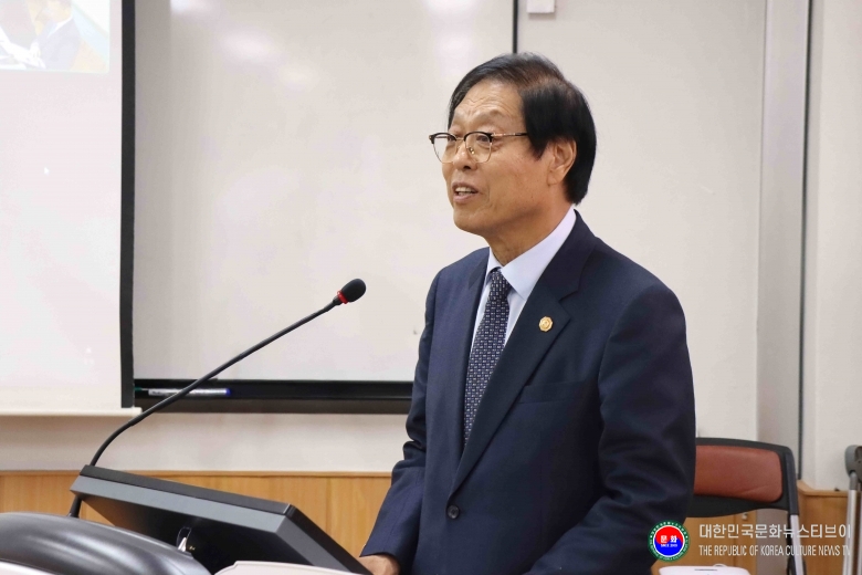 기사 2025.12.10.(수) 2-1 사진 1 국기원 이사장에 선출된 노순명 이사가 소견발표 모습..jpg